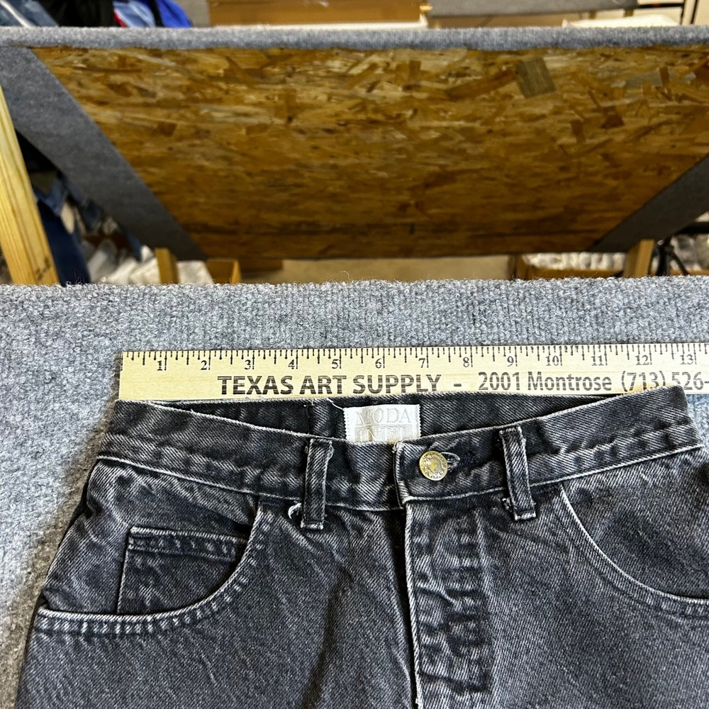 Moda Intl Jeans Womens Size 6 Black Slim Tapered High Waisted Denim